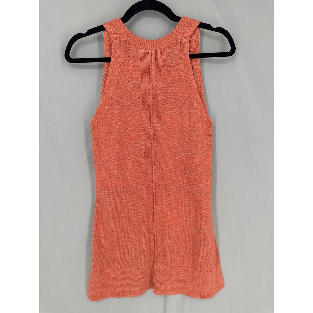 Anthropologie Top Womens XS Orange Rust Desmond Knit Tunic Flowy Oversized Linen - Picture 4 of 7